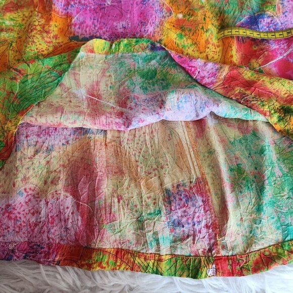 Jams World Vintage Sleeveless Dress Strokes Pattern Floral Size Small - Picture 10 of 14